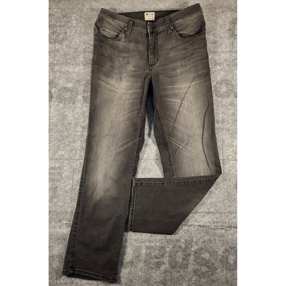 Mustang‎ jeans mens 33x29 gray true demin tramper tapered mid rise stretch